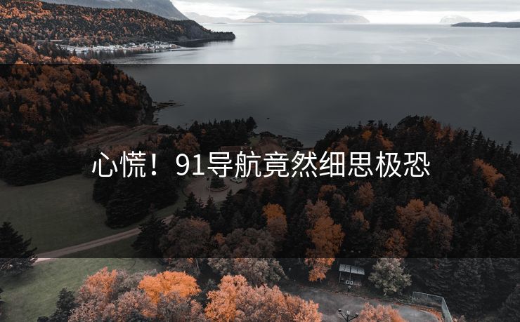 心慌！91导航竟然细思极恐