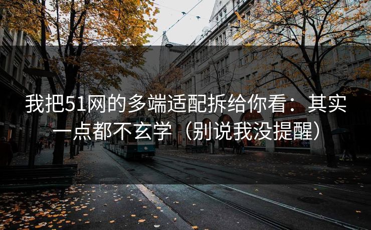 我把51网的多端适配拆给你看:其实一点都不玄学(别说我没提醒) 我把51网的多端适配拆给你看:其实一点都不玄学(别说我没提醒)