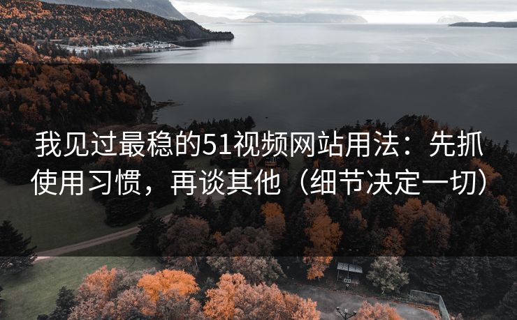 我见过最稳的51视频网站用法：先抓使用习惯，再谈其他（细节决定一切）