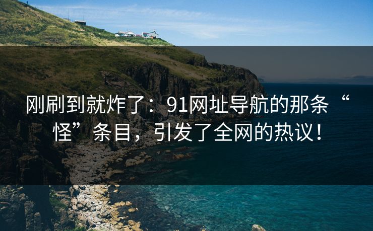 刚刷到就炸了:91网址导航的那条“怪”条目,引发了全网的热议! 刚刷到就炸了:91网址导航的那条“怪”条目,引发了全网的热议!